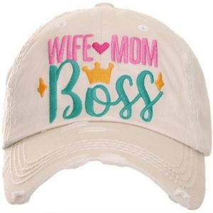 KBETHOS Cream 'Wife Mom Boss' Hat